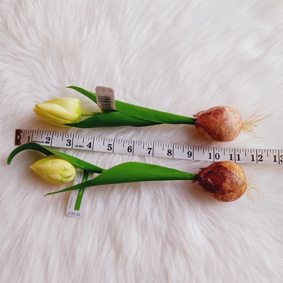 Ashland Yellow Tulip Floral Decor 2 pc - Picture 5 of 5